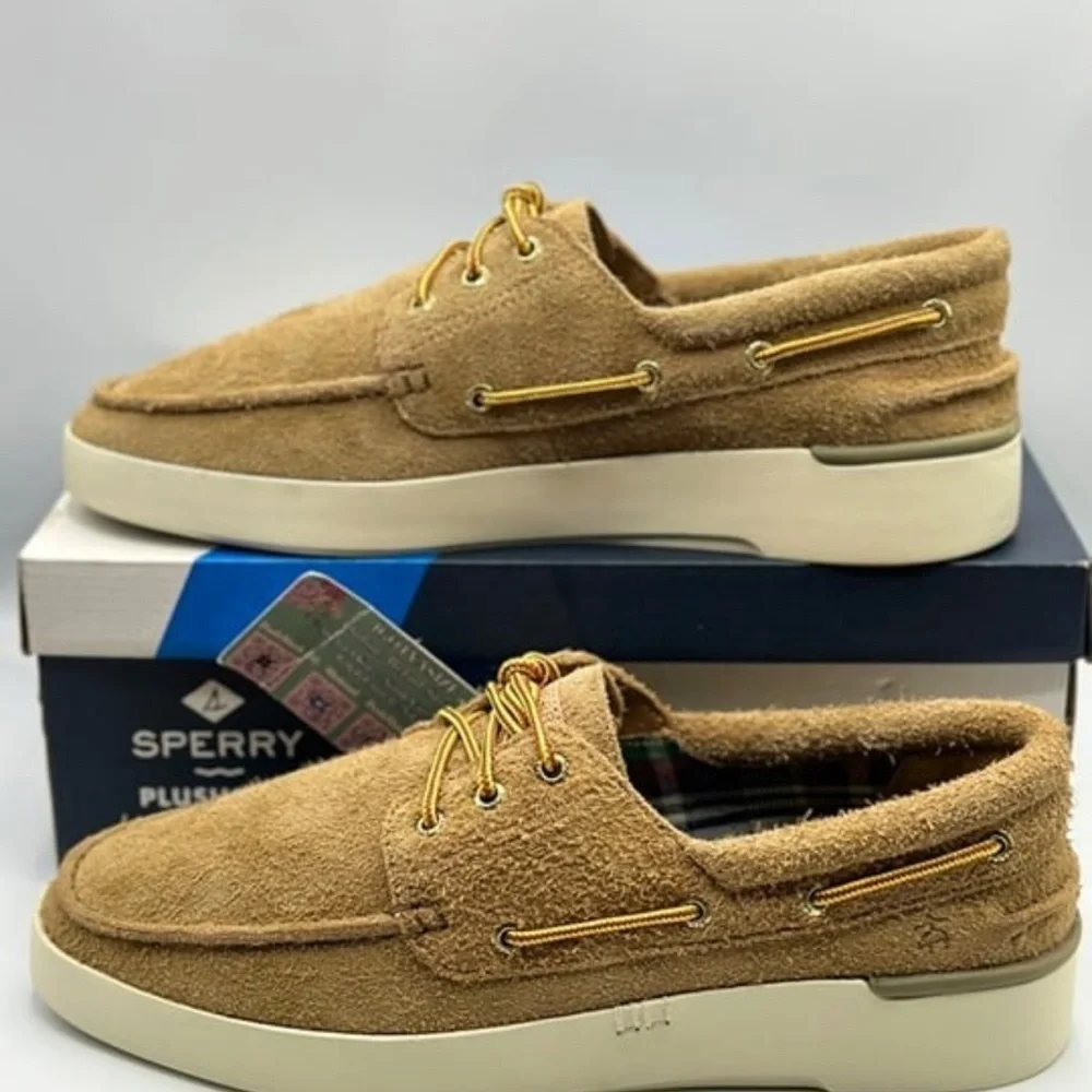 ✨Sperry x‎ Brooks Brothers A/O Cup 3-Eye - Premium Beige Suede Boat Shoes✨